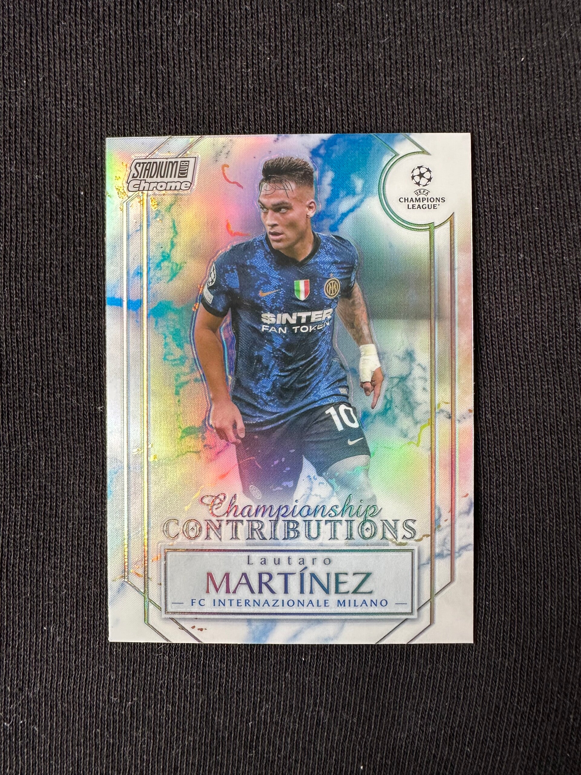 Lautaro Martínez Topps Stadium Club Chrome 2022 Contributions #CC-LMZ