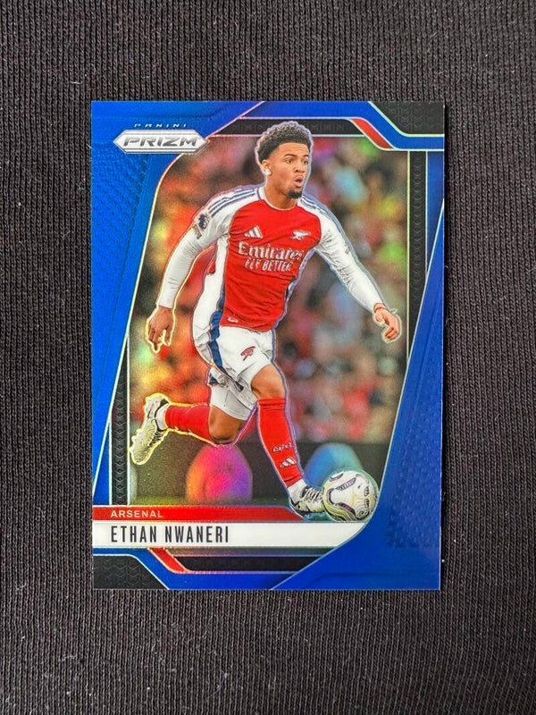 Ethan Nwaneri /299 Panini Prizm Premier League 2024/25 Blue Prizm #31