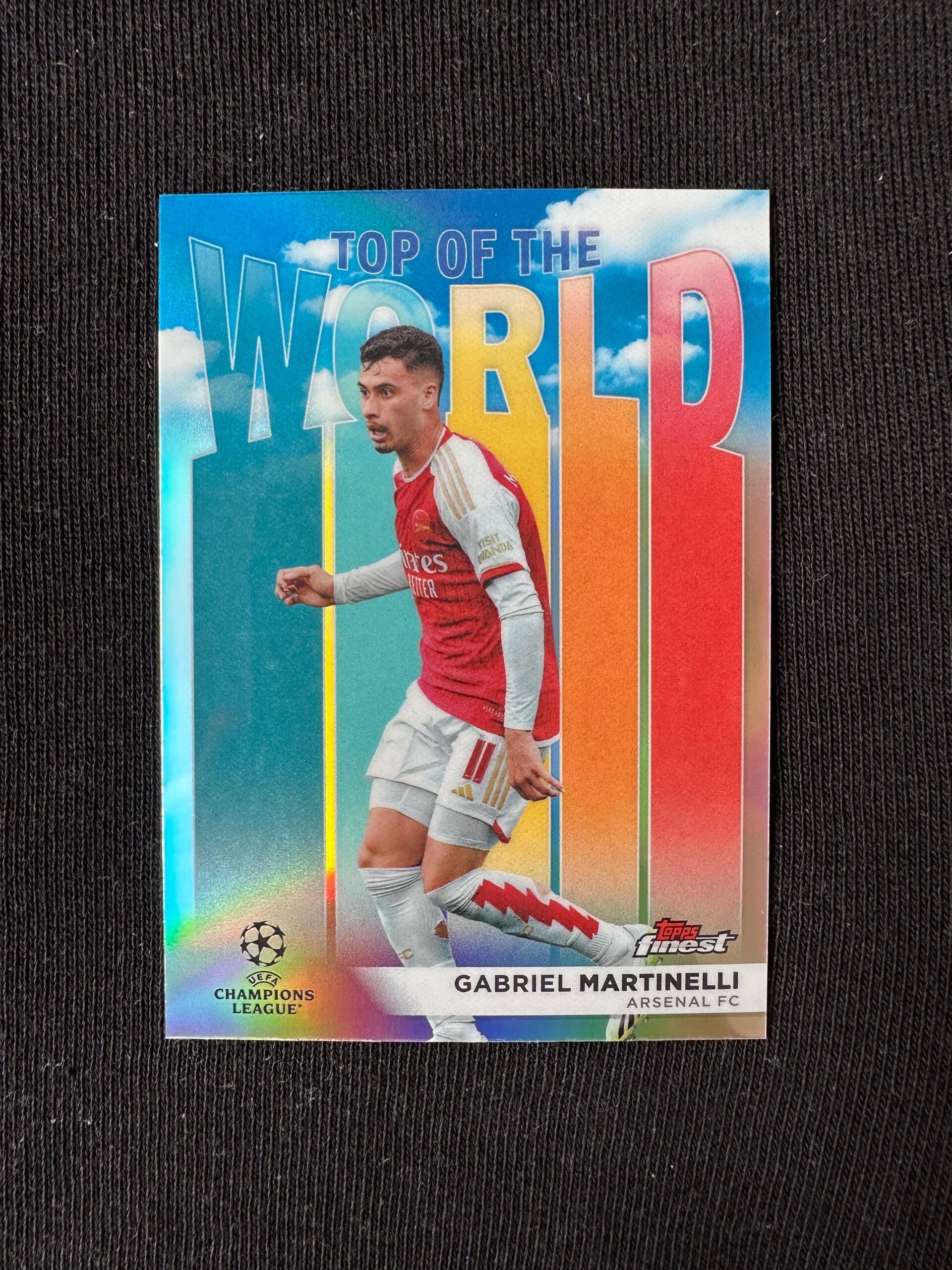 Gabriel Martinelli Topps Finest UEFA CC 2023/24 Top Of The World #TW-7