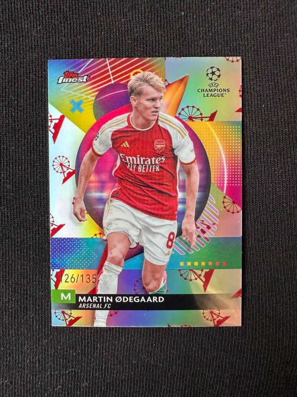 Martin Ødegaard /135 Topps Finest UEFA 2023/24 Ferris Wheel Refractor #73
