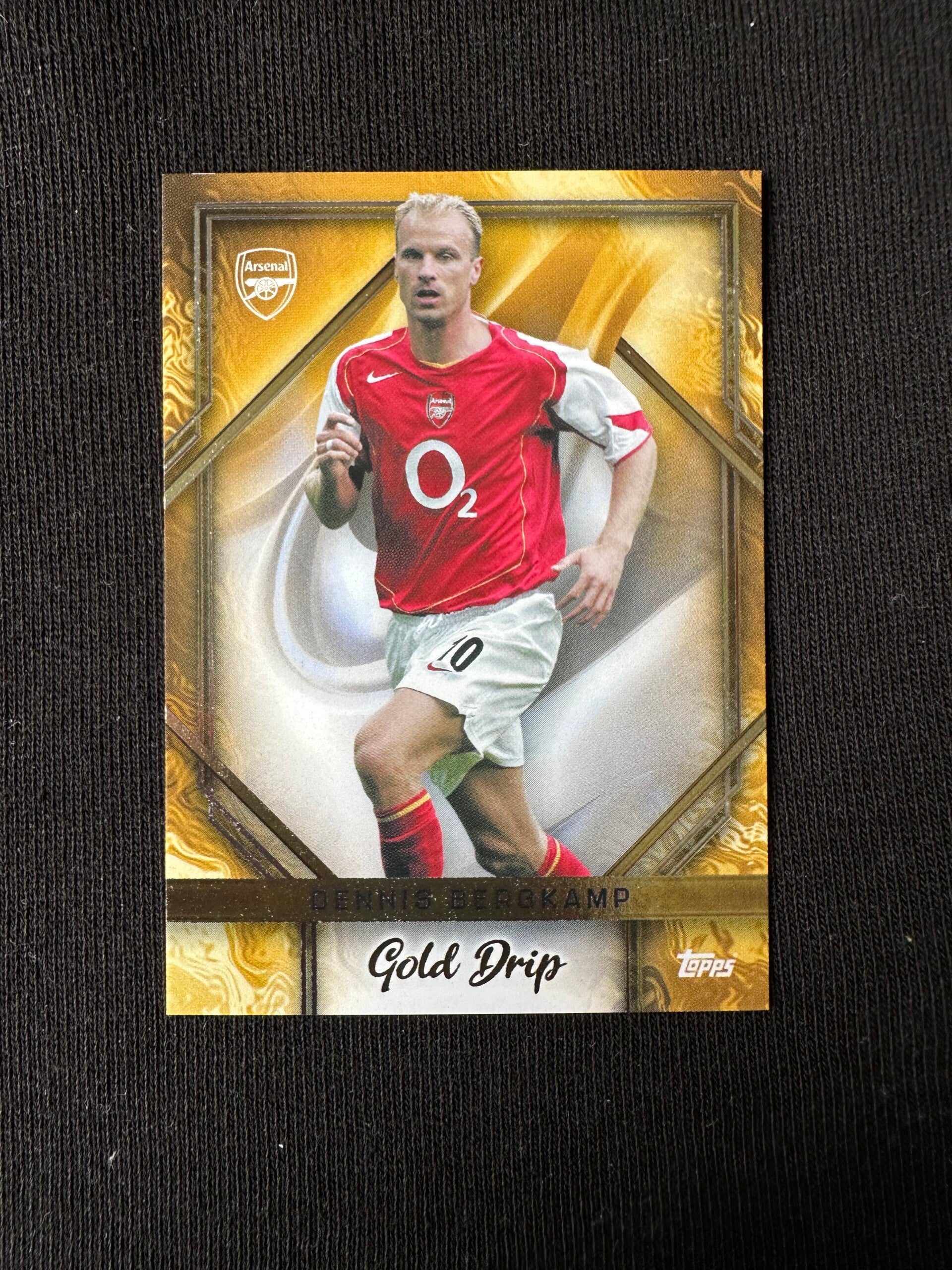 Dennis Bergkamp Topps Arsenal Team Set 2023/24 Gold Drip #48