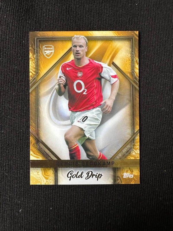 Dennis Bergkamp Topps Arsenal Team Set 2023/24 Gold Drip #48