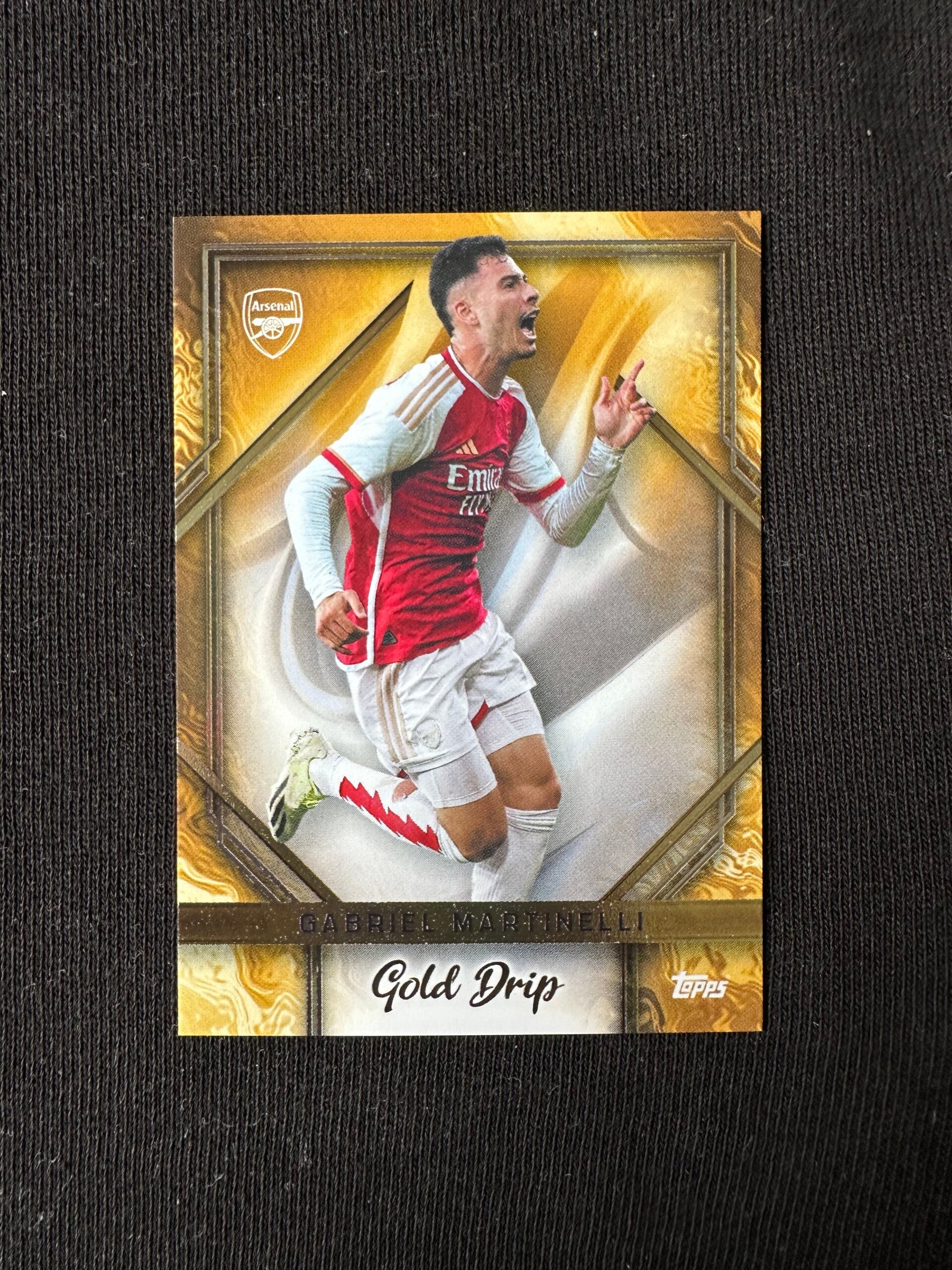 Gabriel Martinelli Topps Arsenal Team Set 2023/24 Gold Drip #50