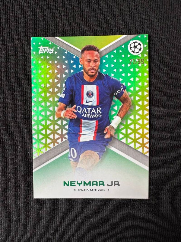 Neymar Jr. /99 Topps UK Jack Grealish Platinum Set 2022/23 Green PSG