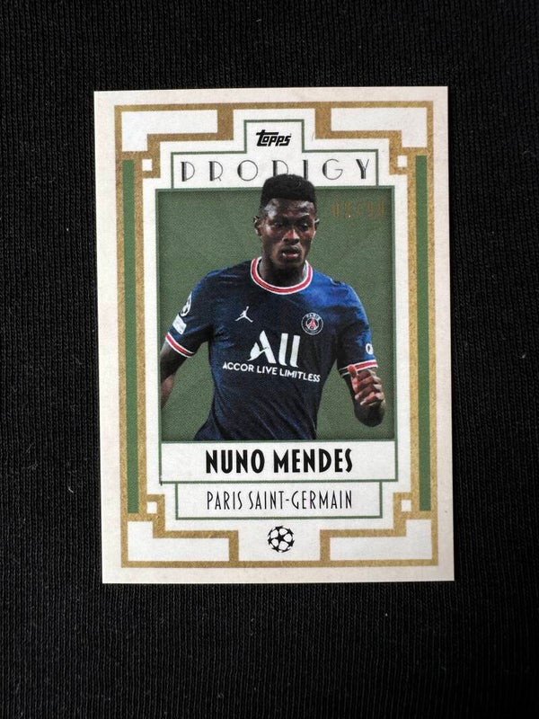Nuno Mendes /99 Topps Deco UEFA 2021/22 Prodigy- Green PSG