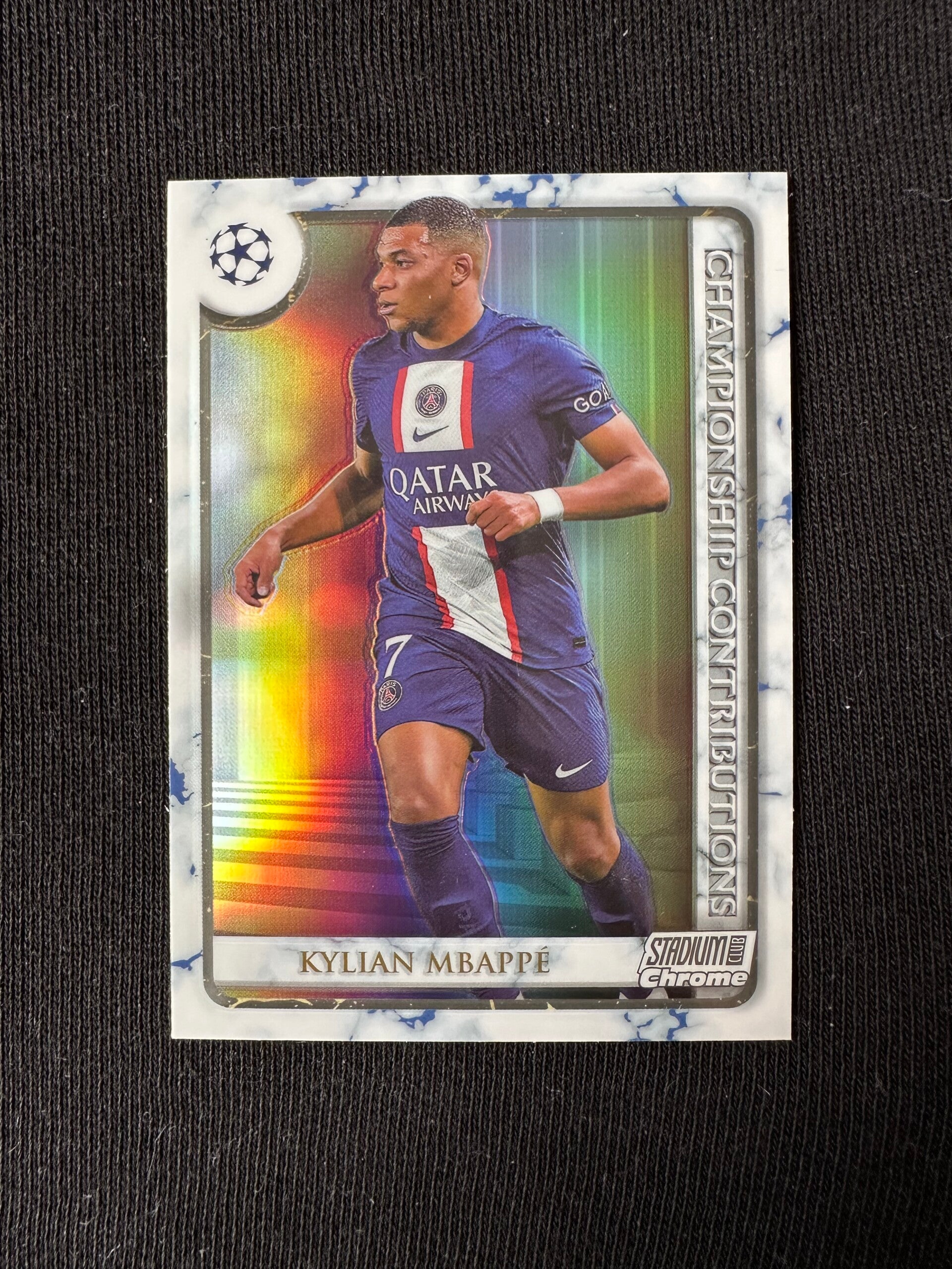 Kylian Mbappe Topps Stadium Club Chrome 2023 Championships Contributions #CC-KM PSG