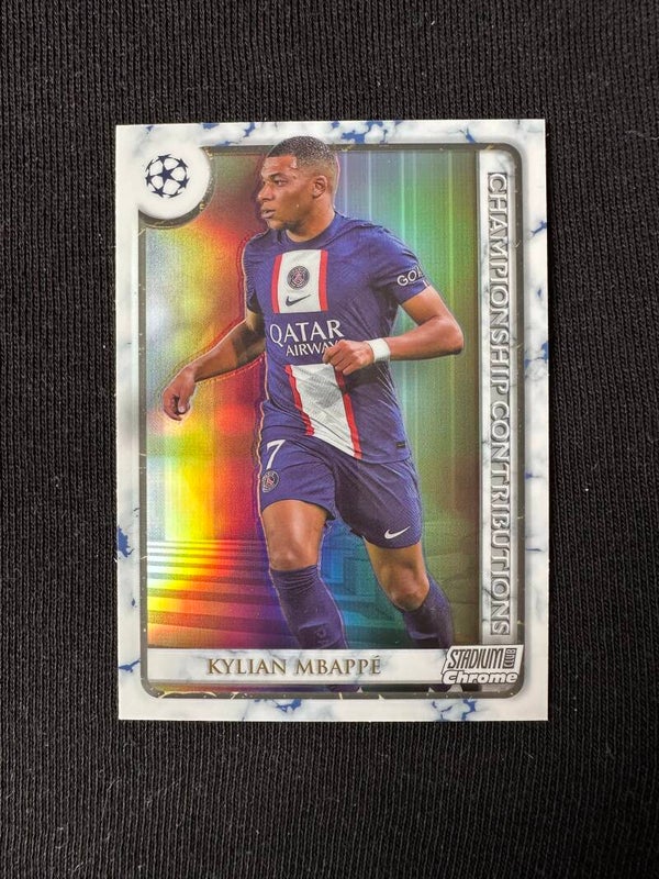 Kylian Mbappe Topps Stadium Club Chrome 2023 Championships Contributions #CC-KM PSG
