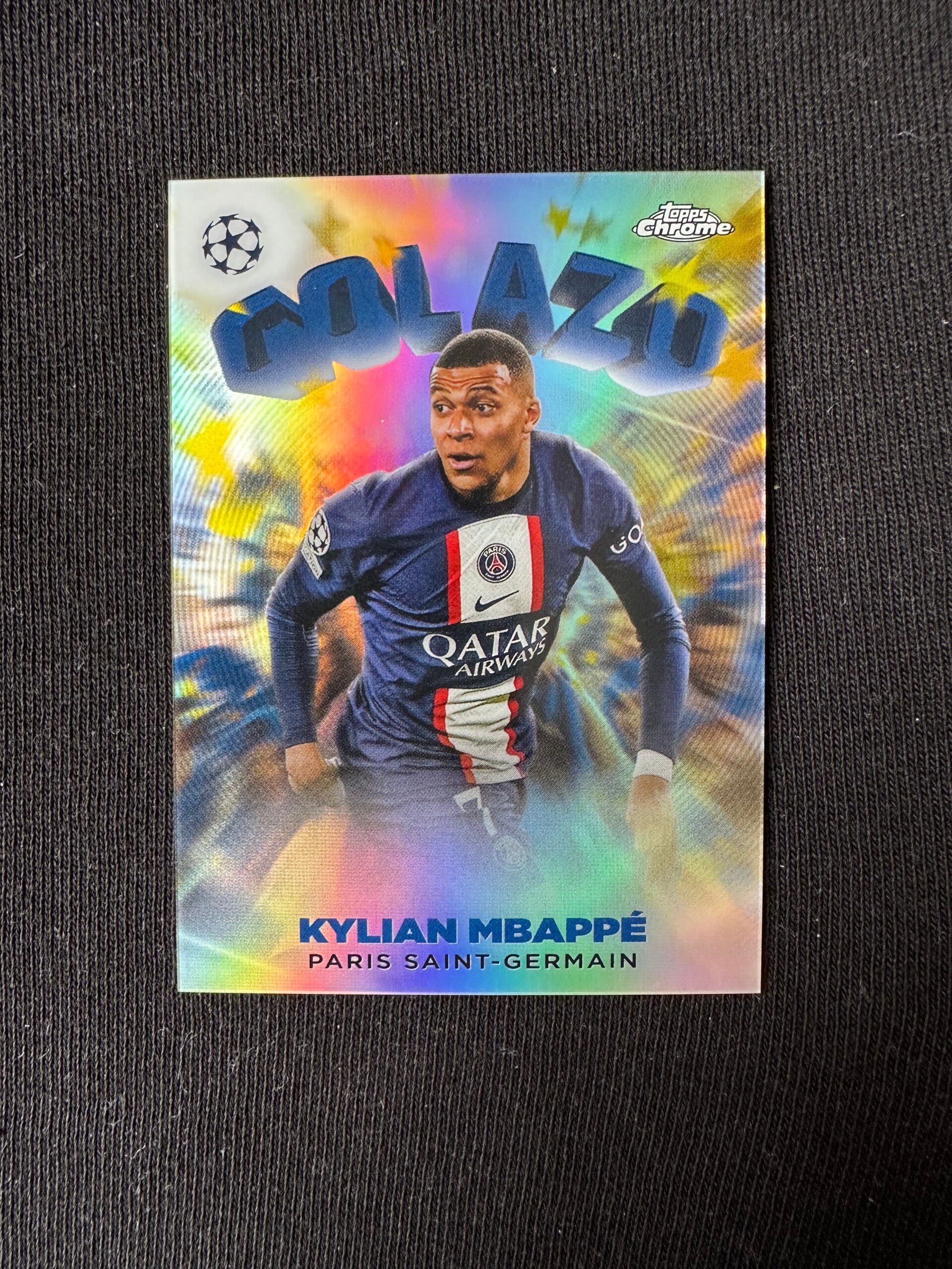 Kylian Mbappe Topps Chrome UEFA CC 2022/23 Golazo Refractor #G-13 PSG