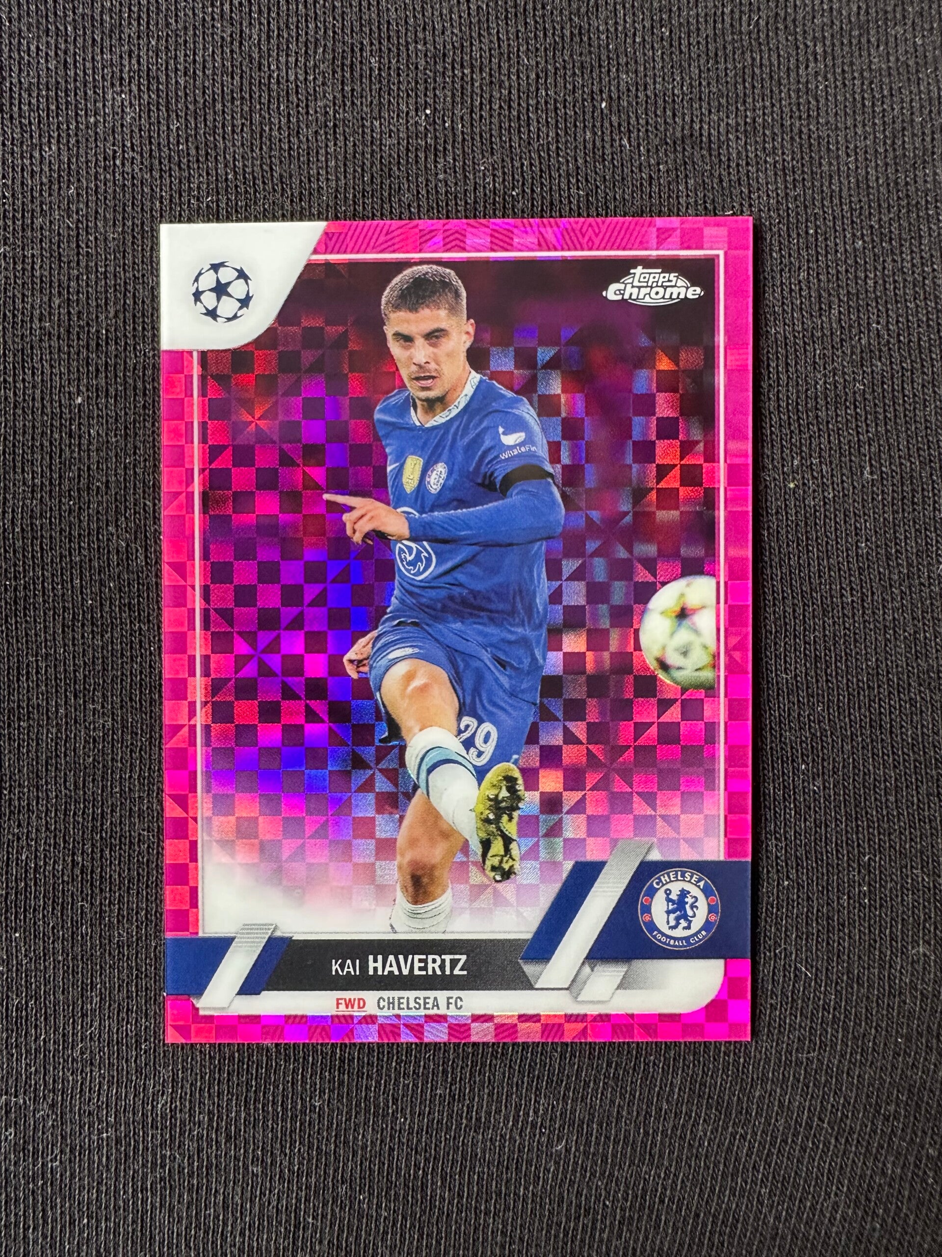 Kai Harvetz /250 Topps Chrome UEFA CL 2023 Pink Checkerboard #29