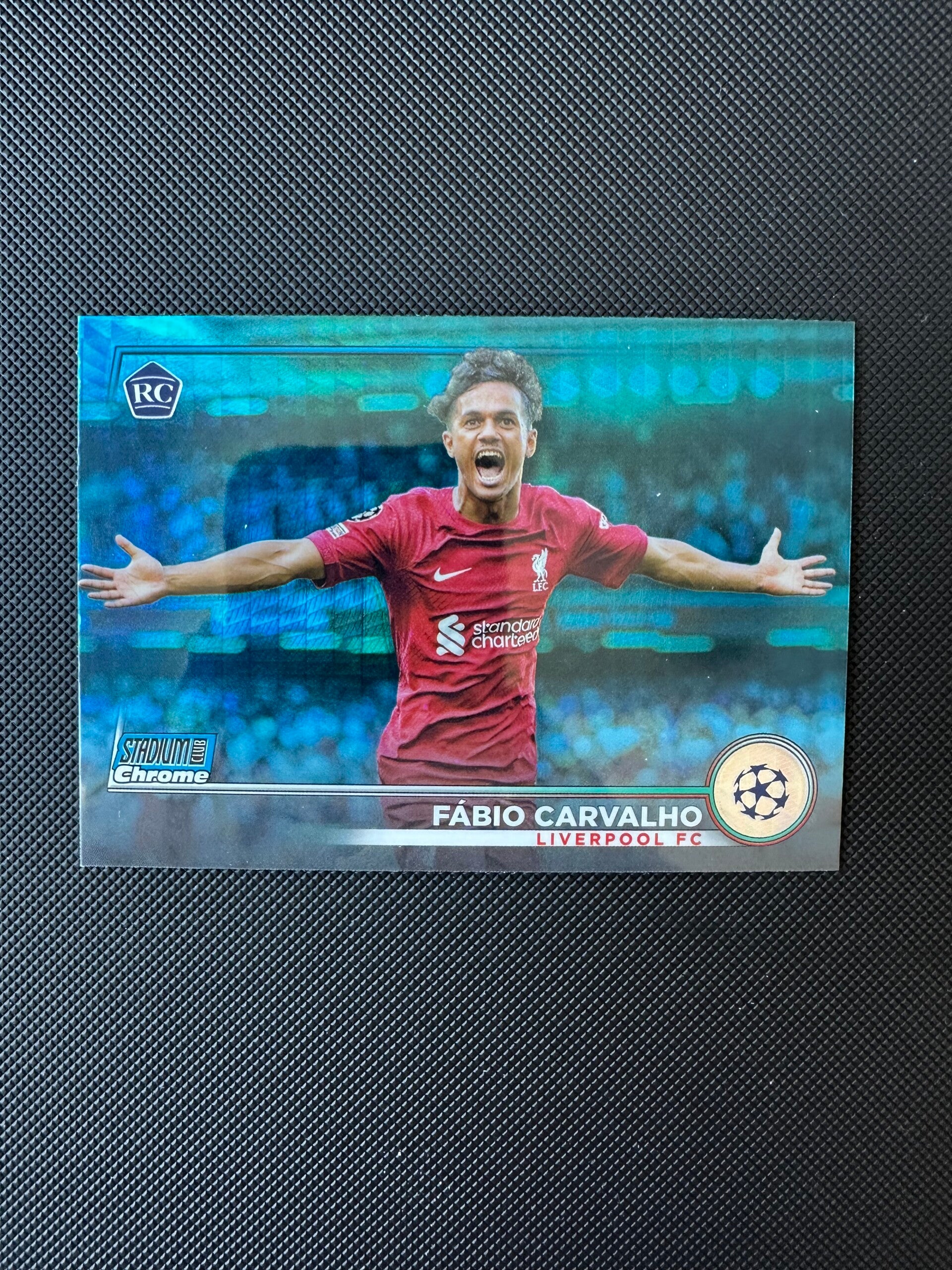 Fabio Carvalho Rookie Topps Stadium Club Chrome 2023 Aqua Refractor #28