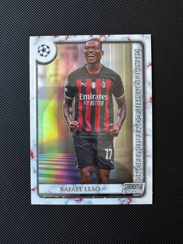 Rafael Leao Topps Chrome Stadium Club 2023 Championship Contributions Refractor #CC-RL MILAN