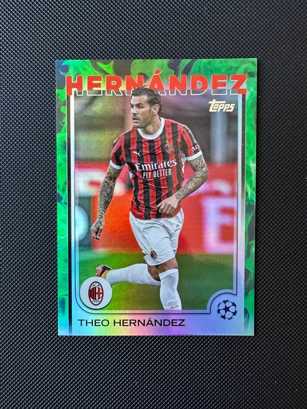 Hernandez /99 Topps UEFA CC 2025 Green Flame Refractor #65