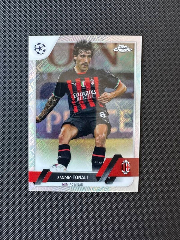 Sandro Tonalli /52 Topps Chrome UCC 2023 Toppsfractor #128 MILAN