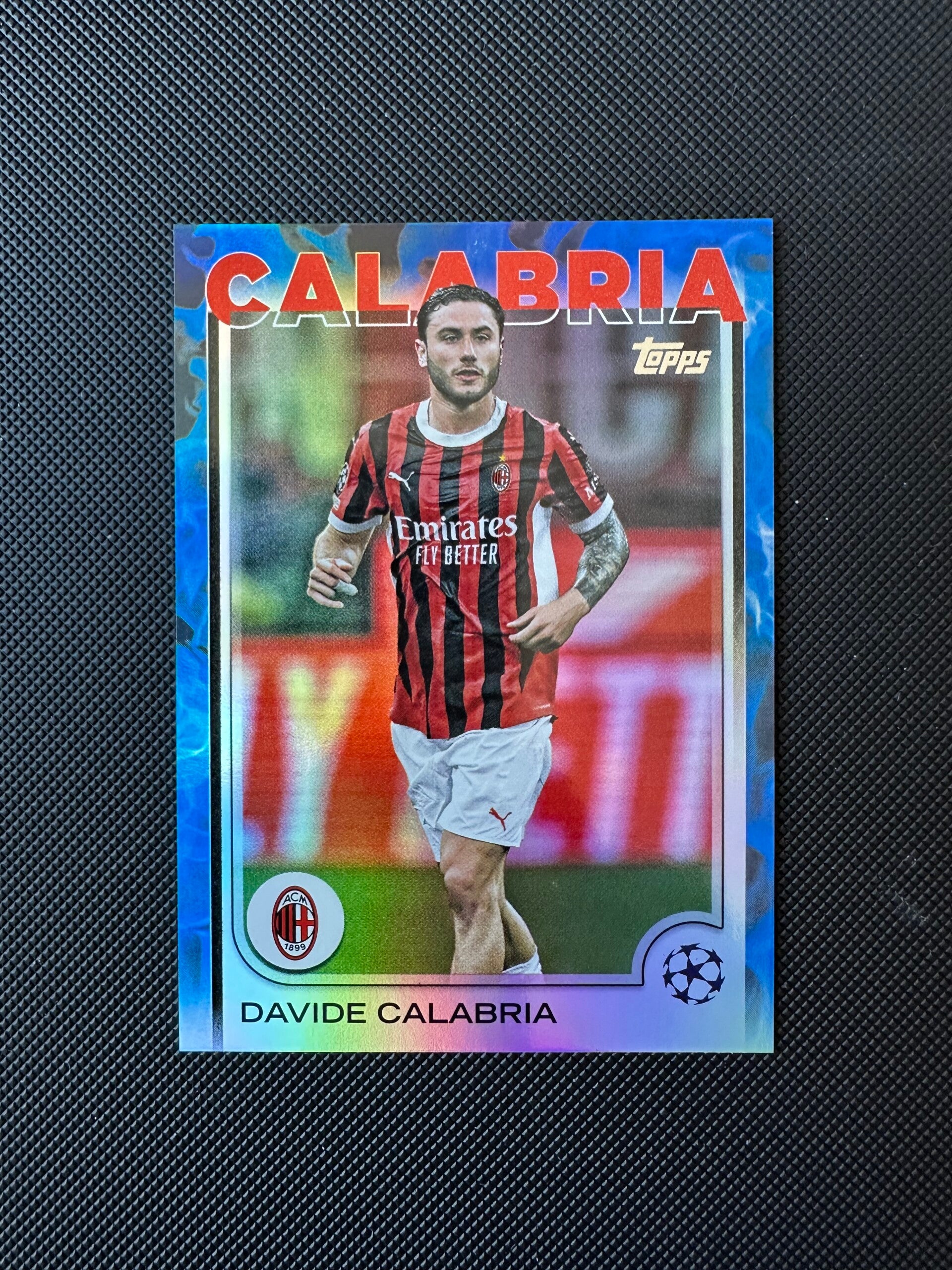 Davide Calabria /125 Toppps UEFA CC 2025 Blue Flame Refractor #82 MILAN