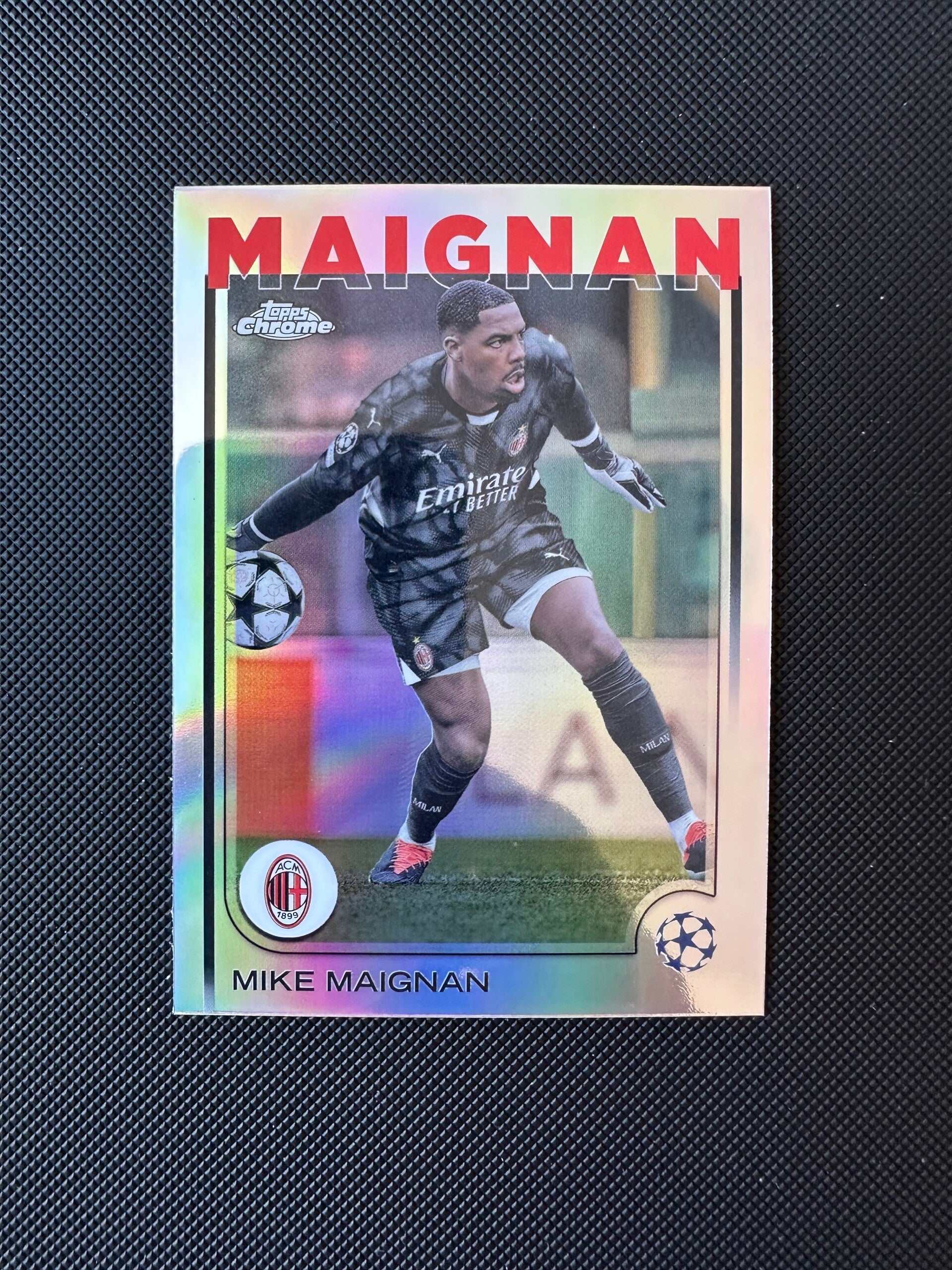 Mile Maignan Topps Chrome UEFA CC 2025 Refractor #198 MILAN