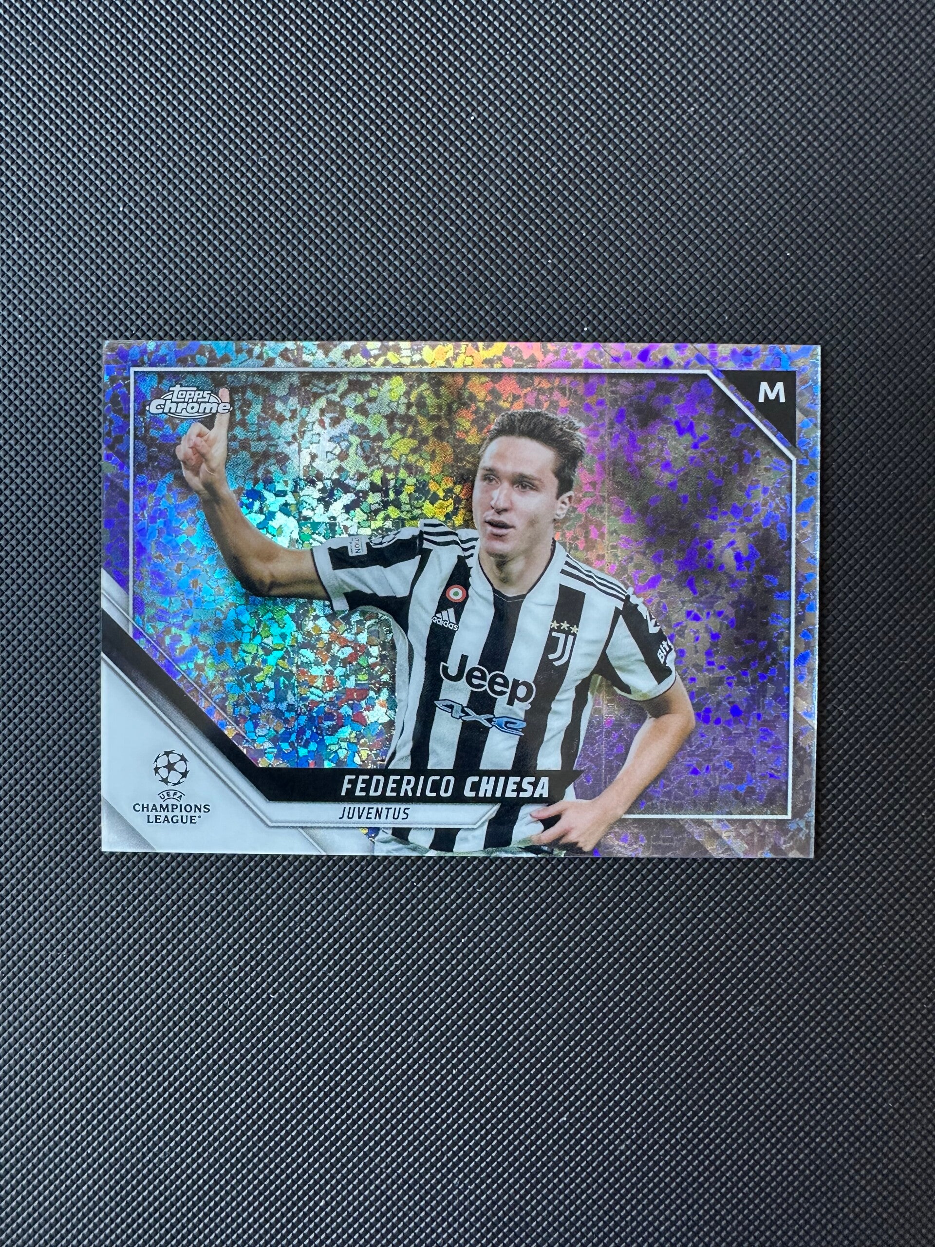 Federico Chiesa /275 Topps Chrome UCL 2022 Mini Silver Diamond #195