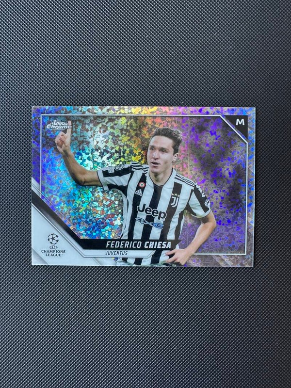 Federico Chiesa /275 Topps Chrome UCL 2022 Mini Silver Diamond #195