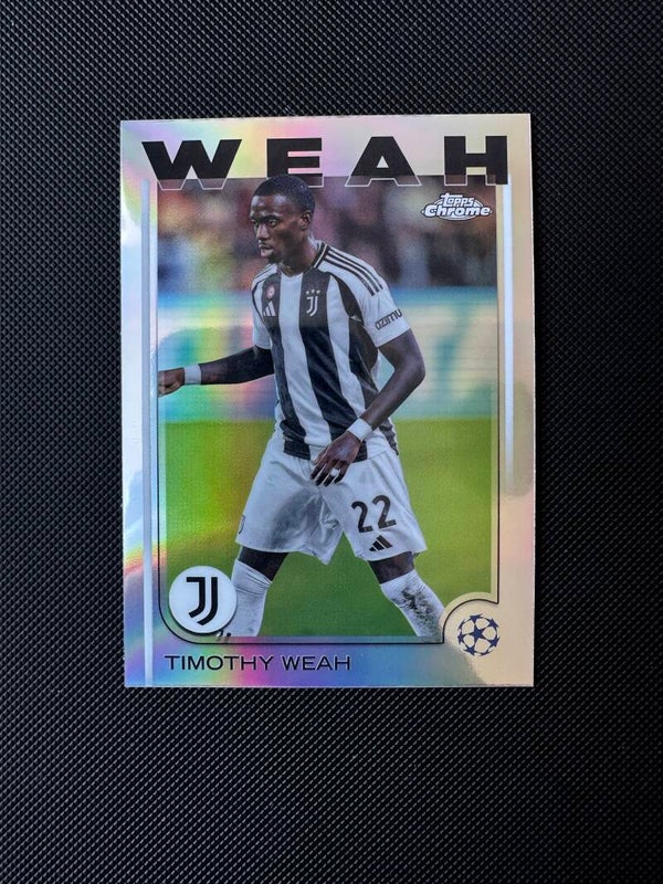 Timothy Weah Topps Chrome UEFA Club Competitions 2025 Refractor #88