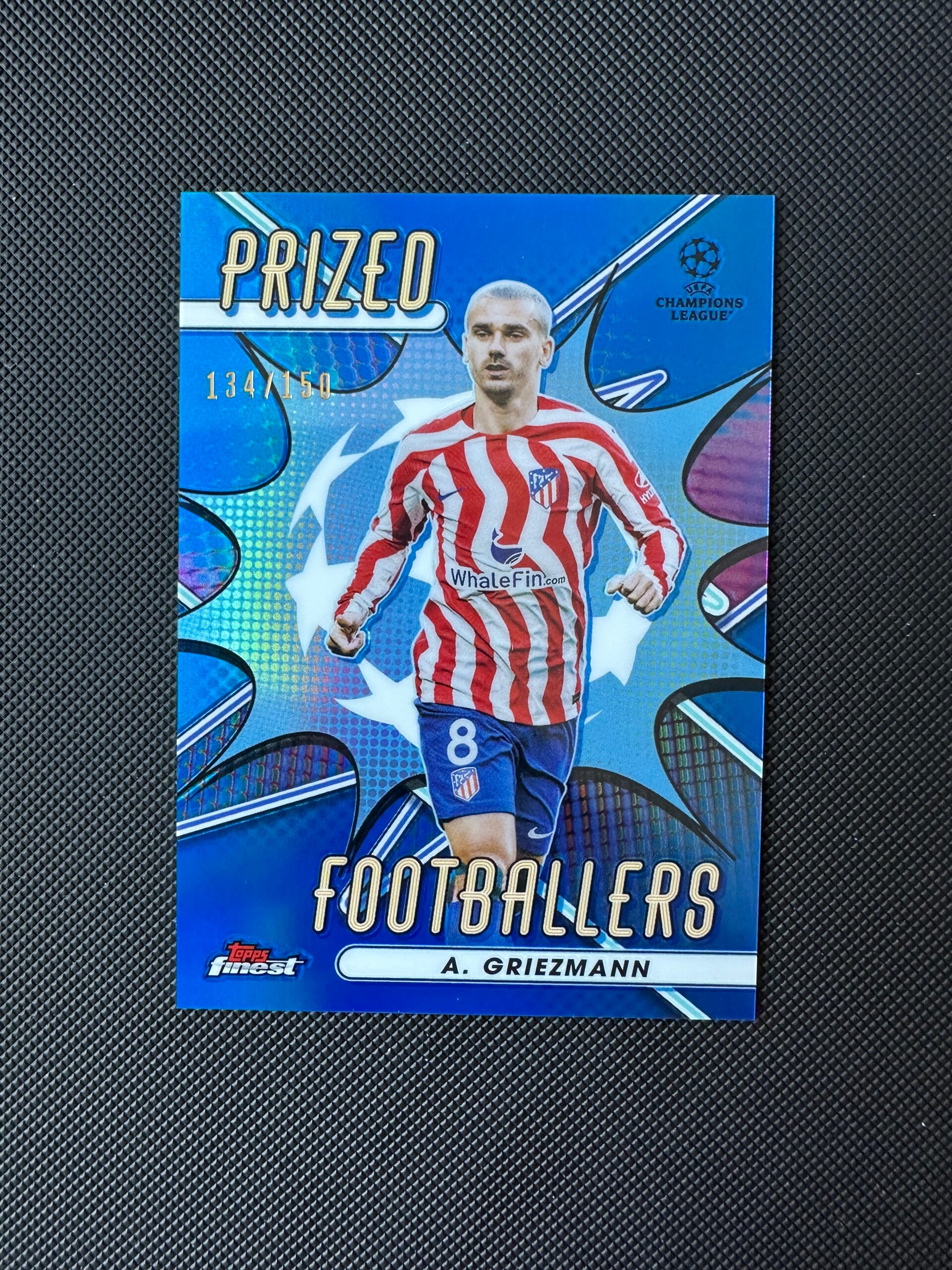 Antoine Griezmann /150 Topps Finest 2023 Prized Footballers Blue #PF-3