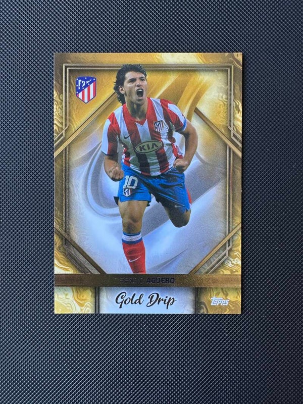 Sergio Agüero Topps Team Set 2024 Gold Drip #46