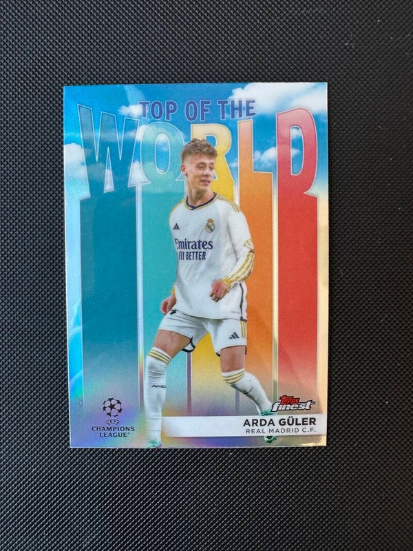 Arda Guler Topps Finest UEFA CC 2024 Top Of The World Refractor #TW-4 REAL MADRID