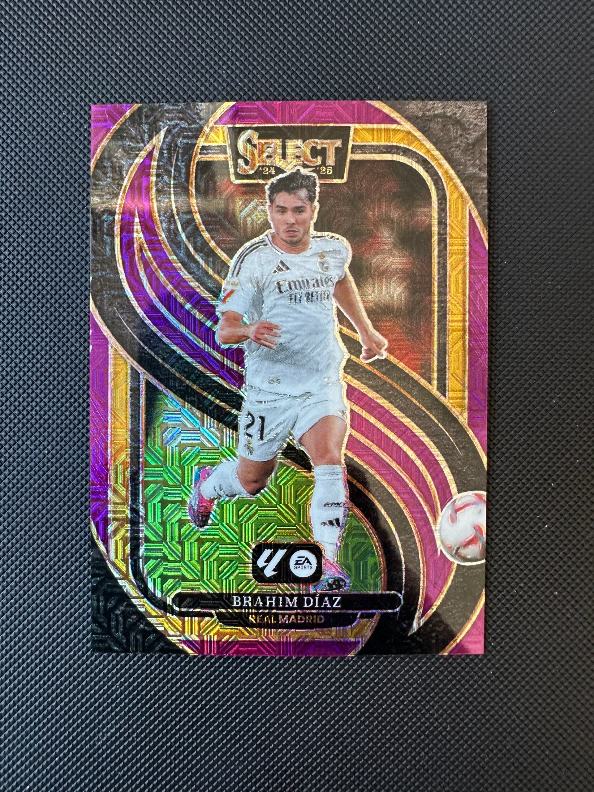 Brahim Diaz Panini Select La Liga 2024/25 Purple Gold Mojo- Mezzanine Prizm #118 REAL MADRID