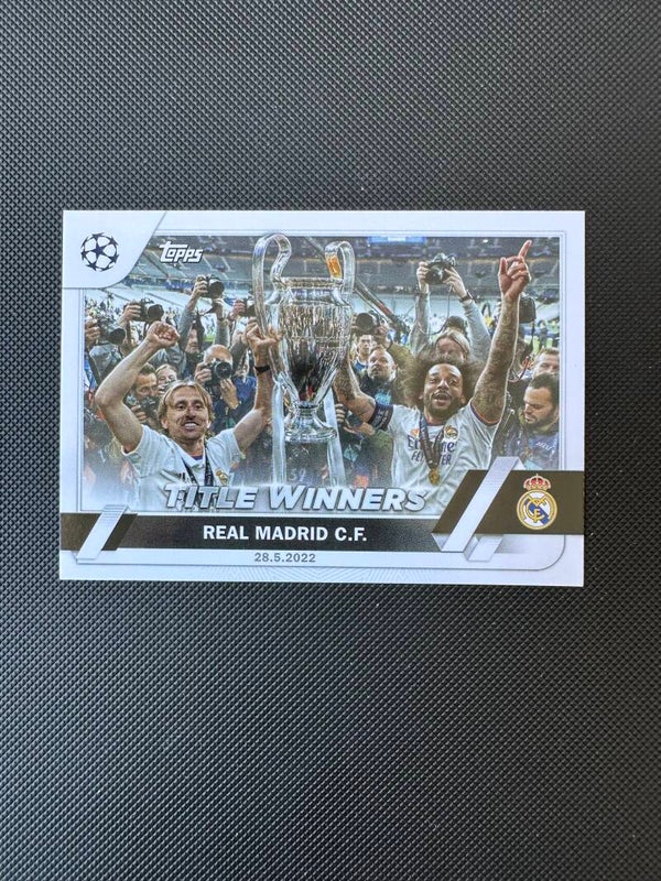 Title Winners 28.05.2022 Topps UEFA CL 2023 #125 REAL MADRID