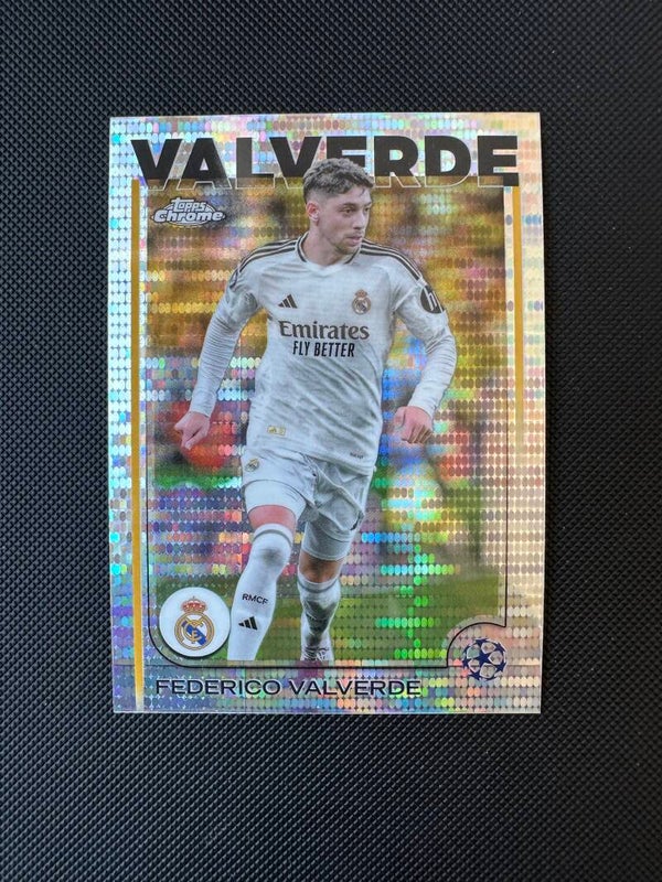 Federico Valverde Topps Chrome UEFA CC 2025 Pulsar Refractor #164 REAL MADRID