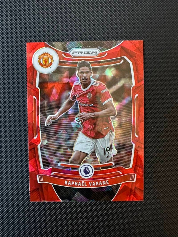 Raphael Varane Prizm Premier League 2021/22 Red Ice- Prizm #276 MAN. UTD.