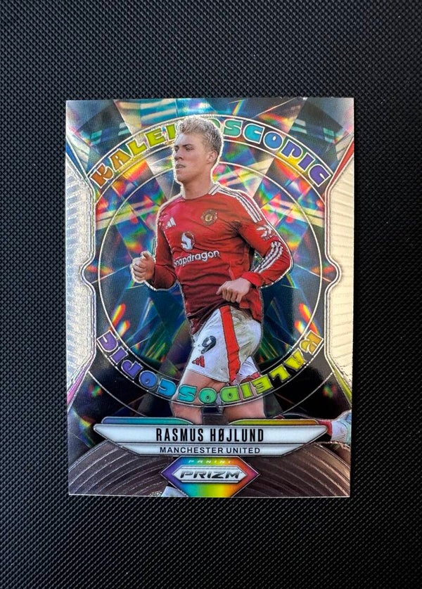 Rasmus Hojlund Panini Prizm Premier League 2024/25 Kaleidoscopic #18 MAN. UTD.