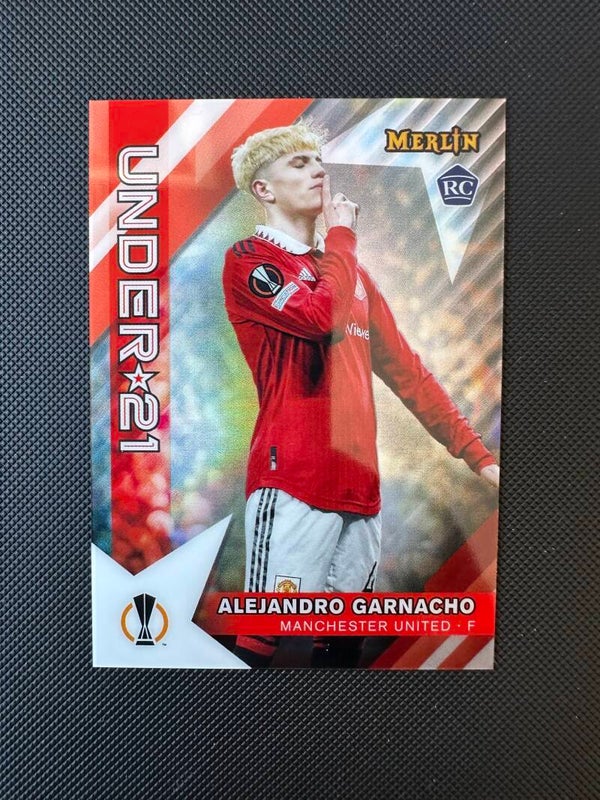Alejandro Garnacho Rookie Topps Merlin Chrome 2023 Under 21 #U21-1 MAN. UTD.