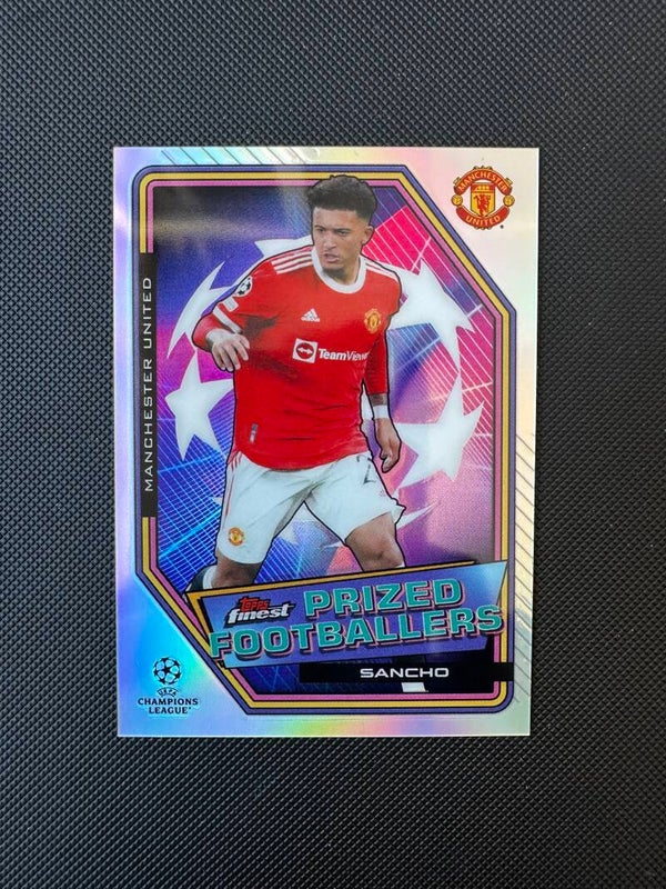 Jadon Sancho Topps Finest 2022 Prized Footballers #PF-2 MAN. UTD.