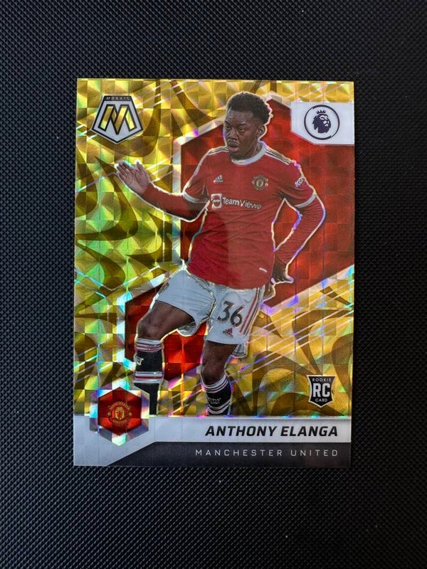 Anthony Elanga Rookie Mosaic Premier League 2021/22 Yellow - Prizm #145 MAN. UTD.