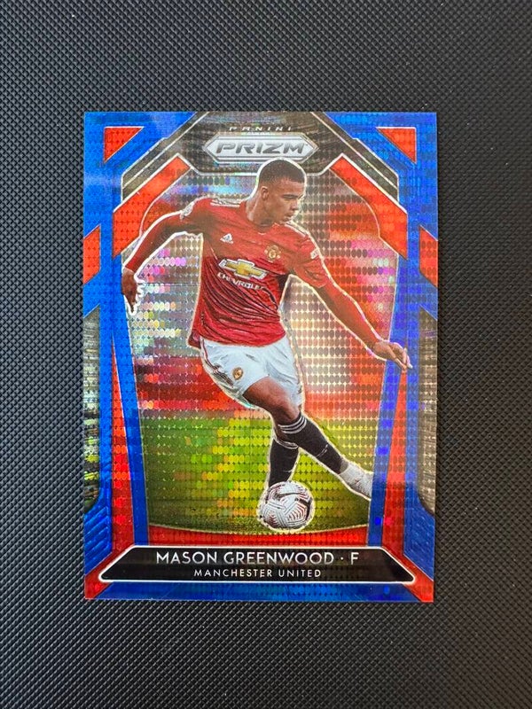 Mason Greewood Panini Prizm Premier League 2020/21  Blue Pulsar- Prizm #15 MAN. UTD.
