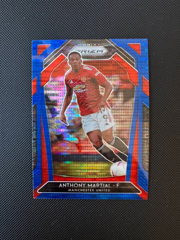 Anthony Martial Panini Prizm Premier League 2020/21 Blue Pulsar- Prizm #13 MAN. UTD.