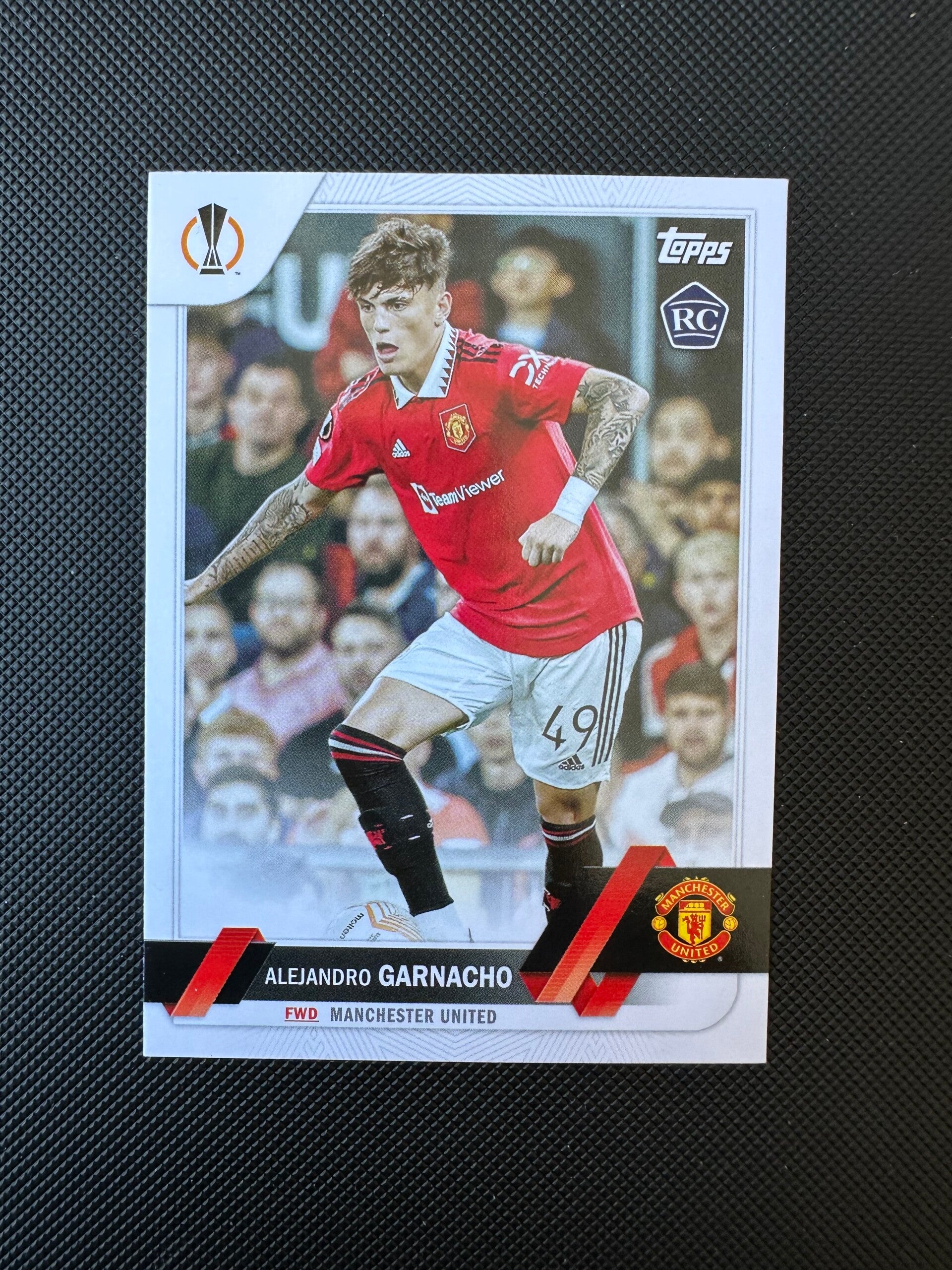 Alejandro Garnacho Rookie Topps UEFA Club Competitions 2023 #50 MAN. UTD.