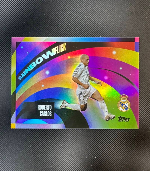 Roberto Carlos Topps Real Madrid Team Set 2024 Rainbow Flick #RF-15 Casehit REAL MADRID