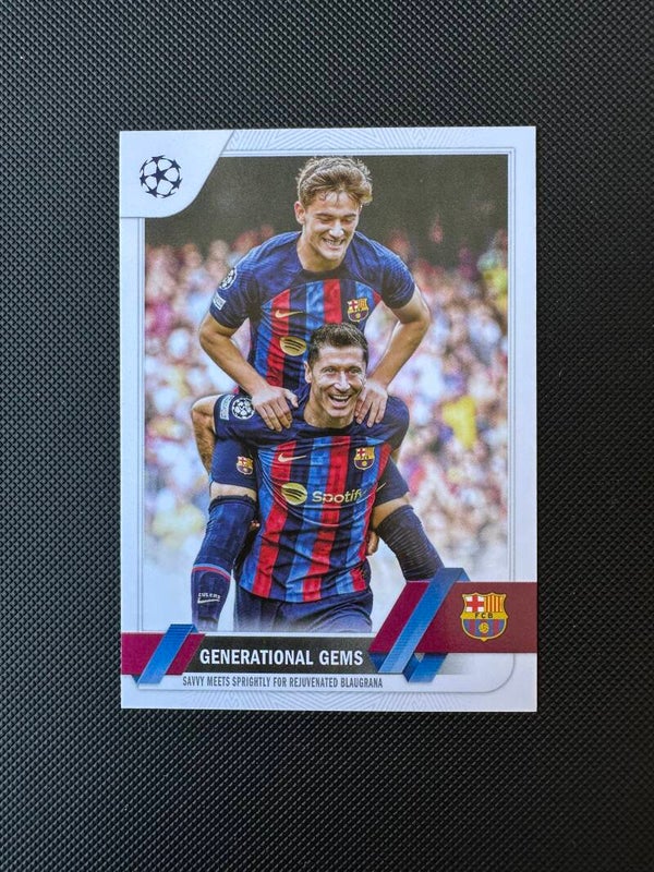 Lewandowski & Gavi Topps 2023 Generational Gems #54