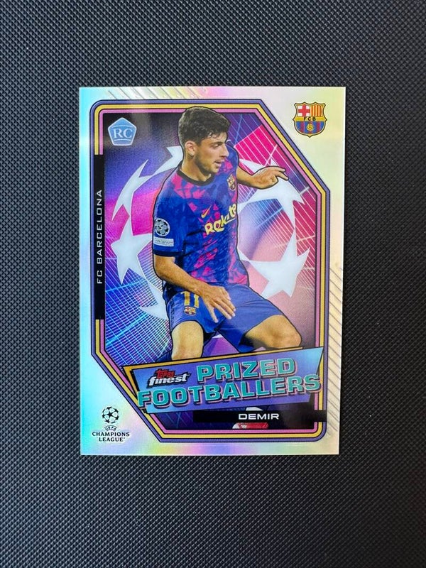 Yusuf Demir Rookie Topps Finest 2022 Prized Footballers Refractor #PF-20