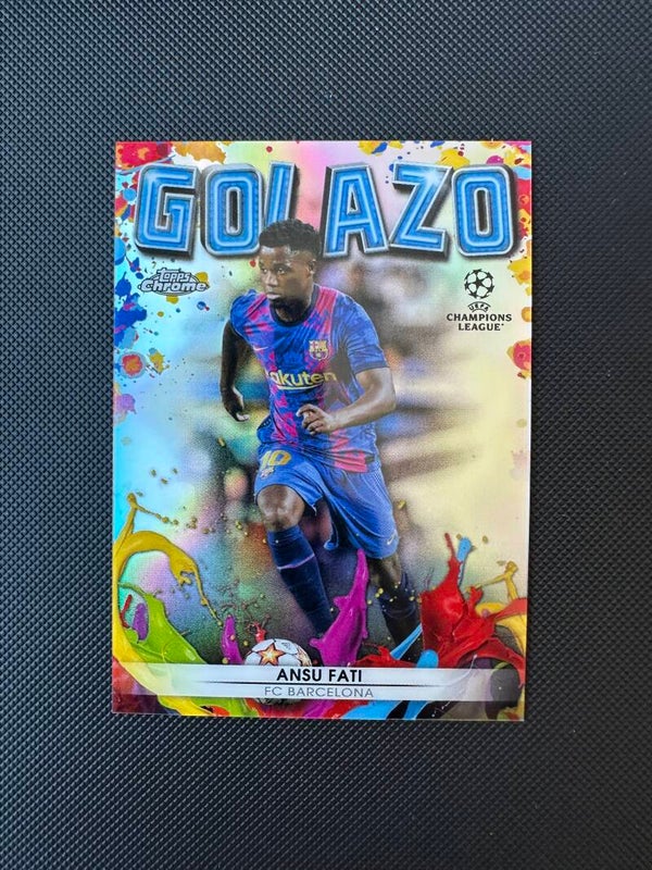 Ansu Fati Topps Chrome 2021/22 Golazo Refractor #G-9
