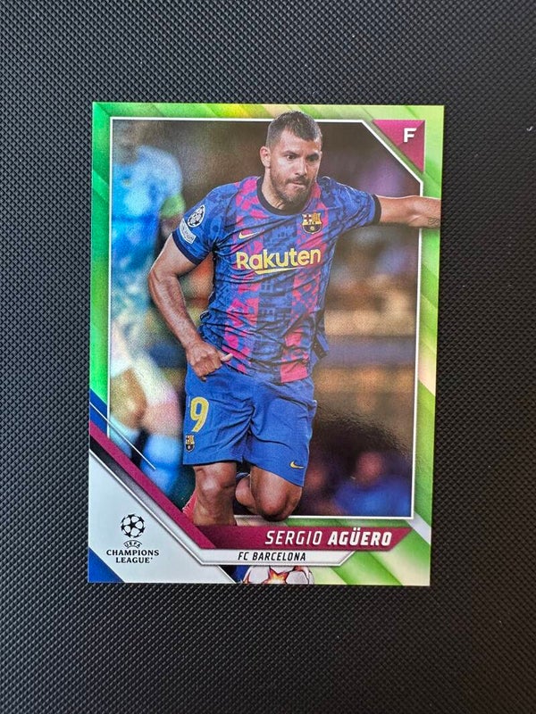 Sergio Aguero /199 Topps UEFA 2022 Green #187
