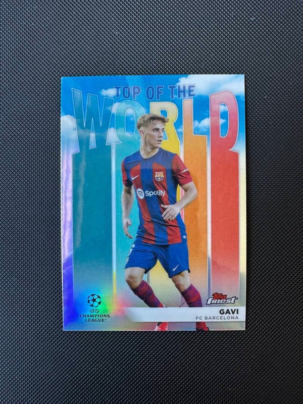 Gavi Topps Finest 2023/24 Top Of The World Refractor #TW-2