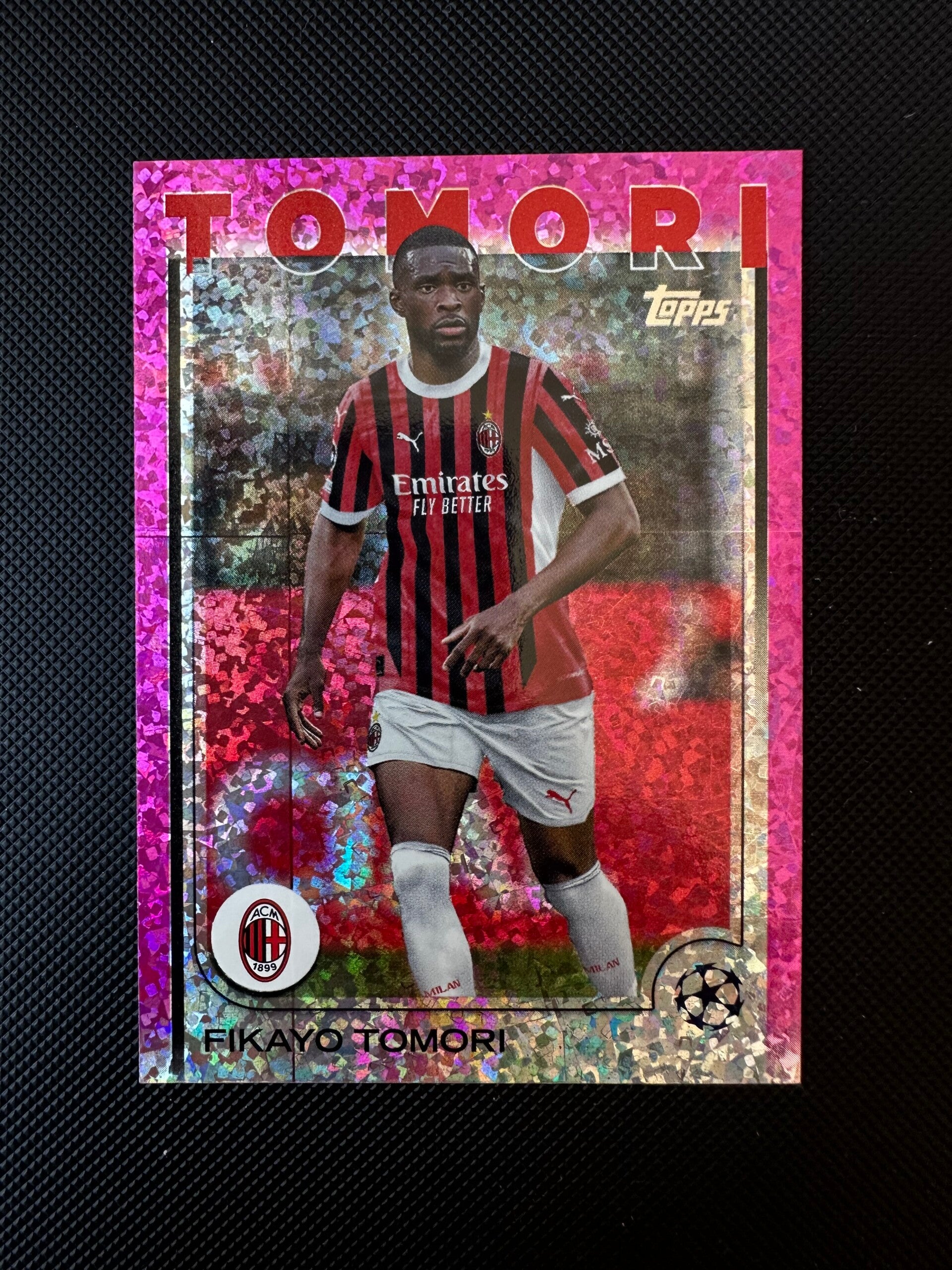 Fikayo Tomori Topps UEFA CL 2025 Pink Speckle #70 MILAN