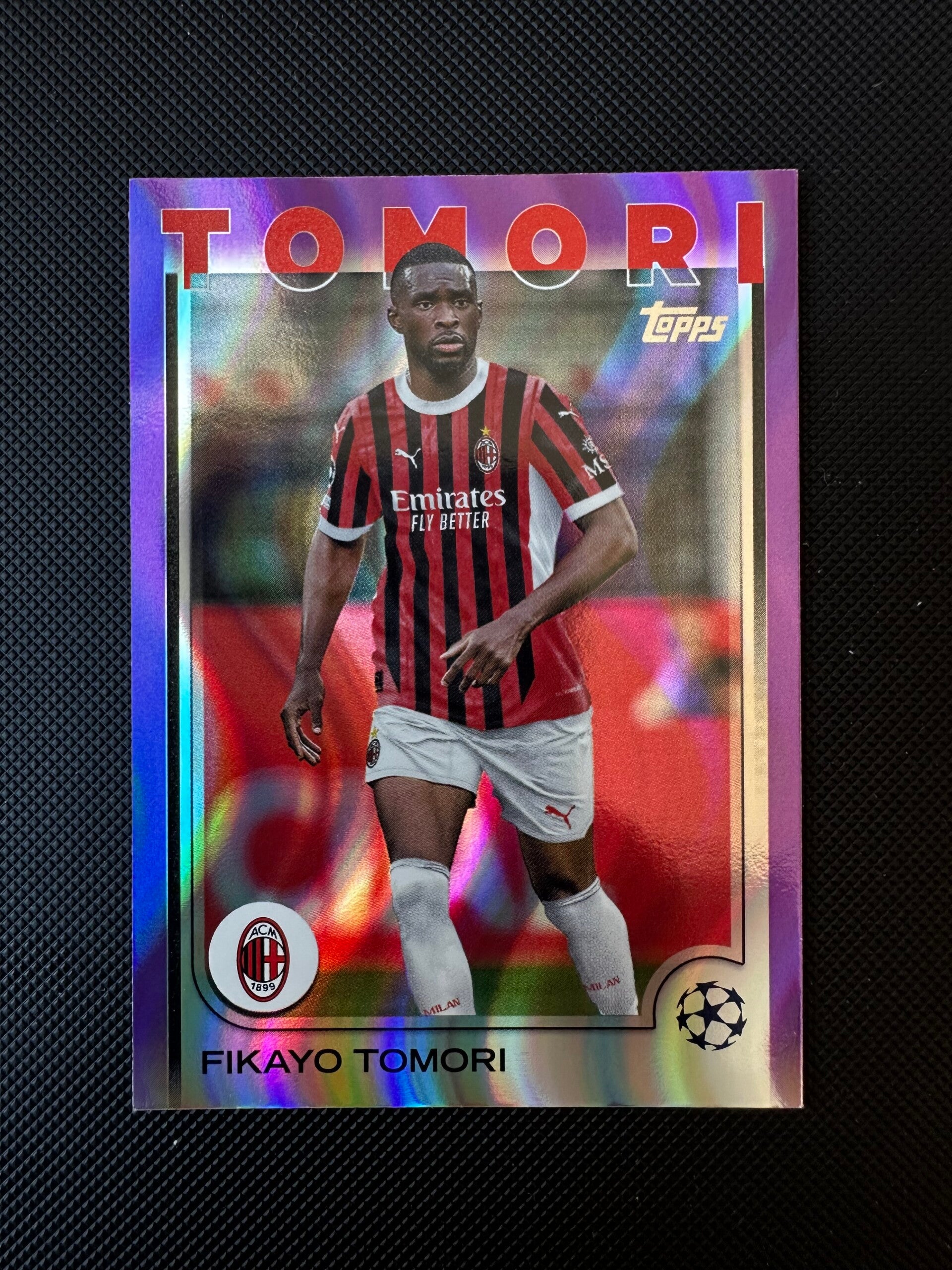 Fikayo Tomori Topps UEFA CL 2025 Purple Lava #70 MILAN