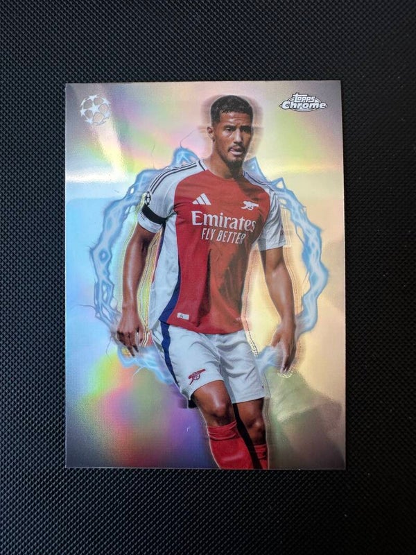 William Saliba Topps Chrome UEFA 2024/25 Circle Of Power Refractor #CP-19