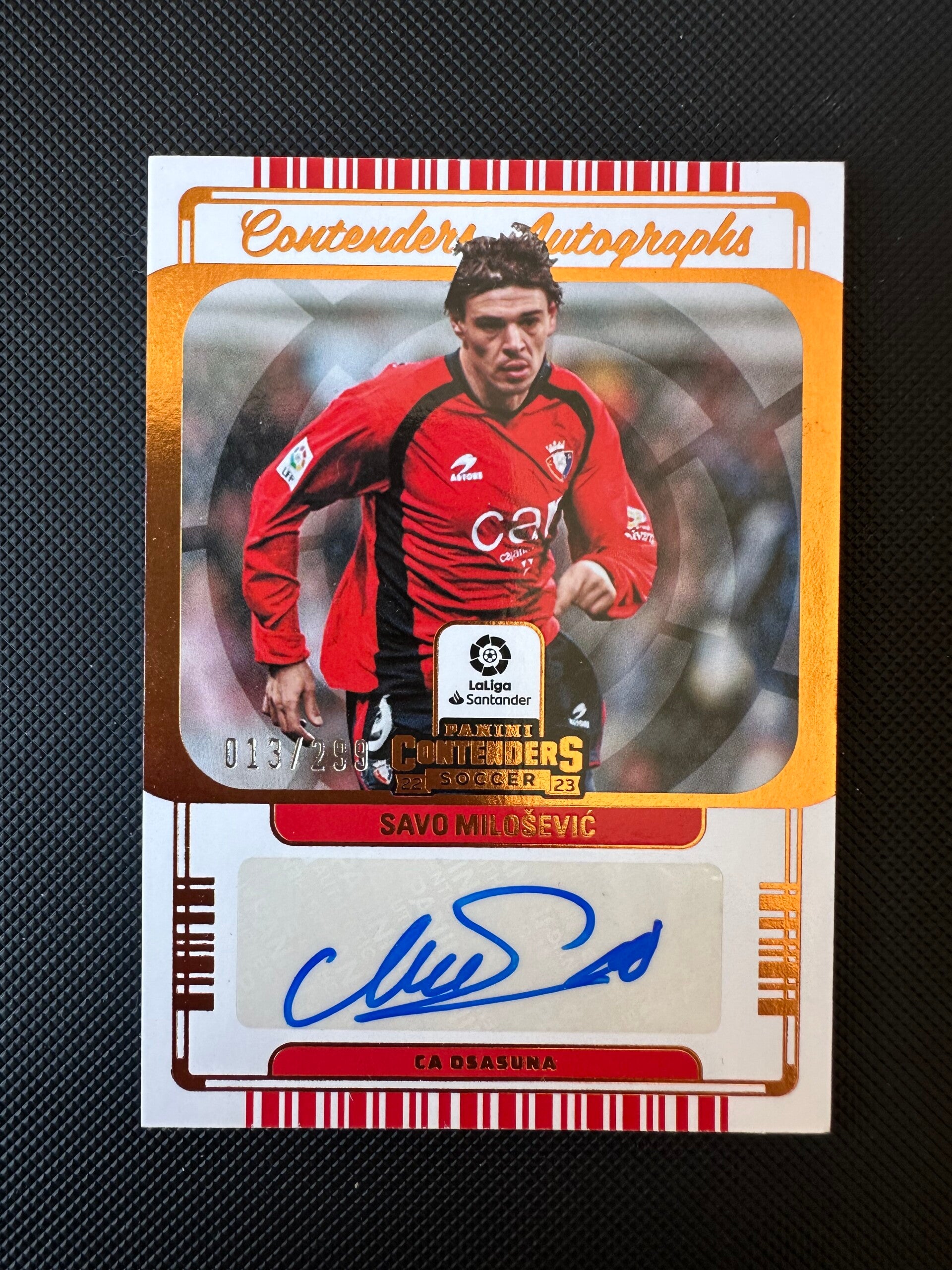 Savo Milošević /299 Auto Panini Chronicles Contenders La Liga 2022/23 #CA-SVO
