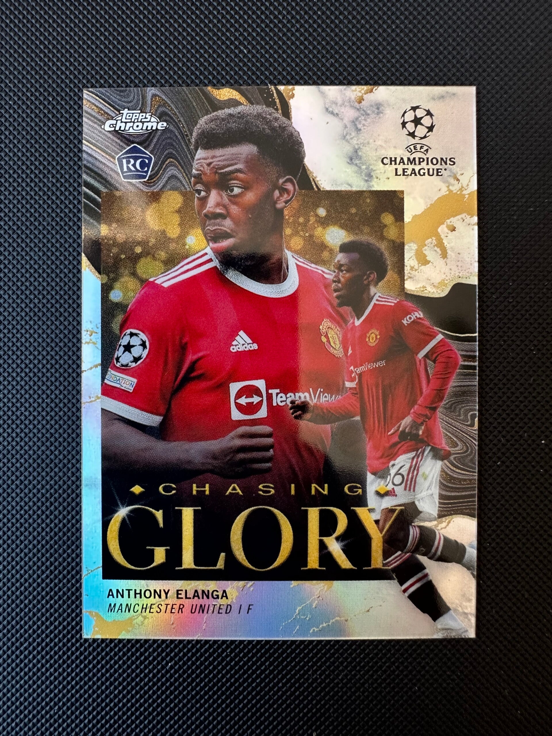 Anthony Elanga Rookie Topps Chrome 2022 Chasing Glory #CG-11 MAN. UTD.