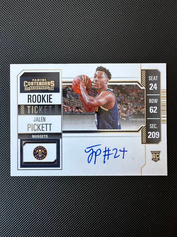 Jalen Picket RC Auto Panini Contenders Basketball 2023/24 Rookie Ticket #134