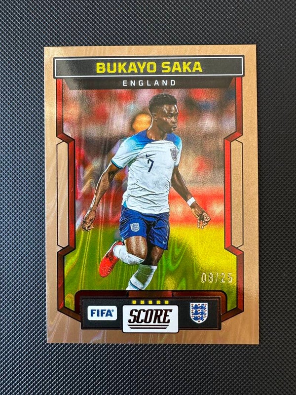Bukayo Saka /25 Panini Score Fifa 2023/24 Gold Lava #32