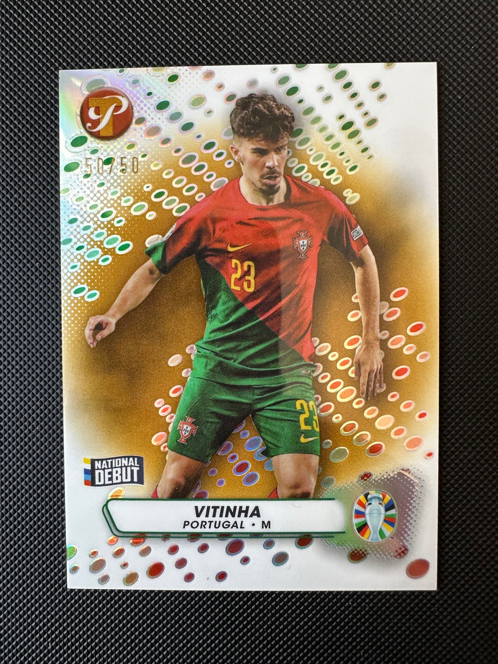Vitinha /50 Topps Pristine 2023 Road to UEFA24 Gold Refractor #132